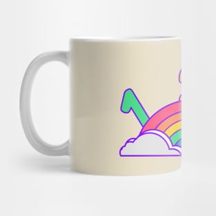 Rainbow brite with number gift for kids Mug